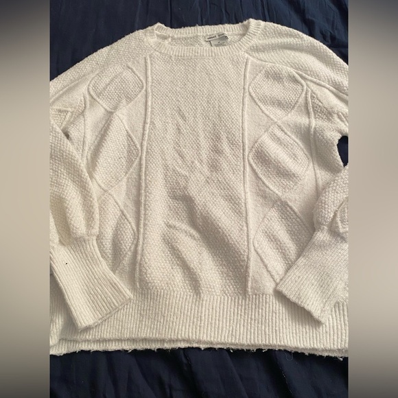 Sweet Romeo Winter White Pointelle Knit Sweater Nordstrom Bohemian - Picture 5 of 5